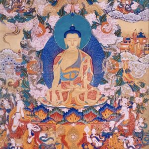 A tangka depicting Buddha Shakyamuni