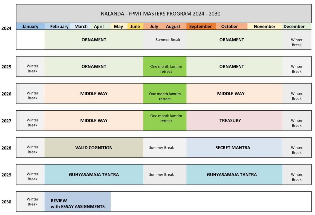 A teaching calendar.